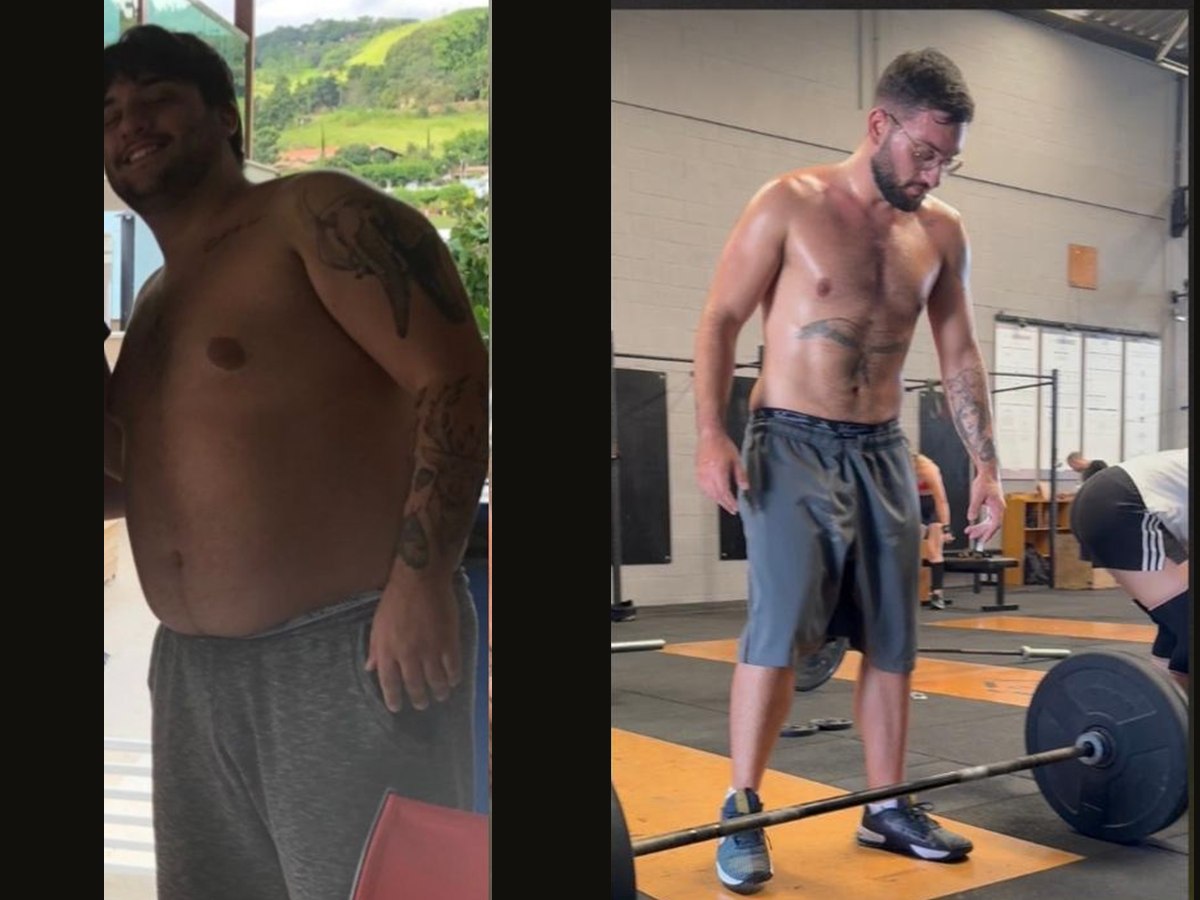 Aluno da SAUT Atibaia treinando levantamento